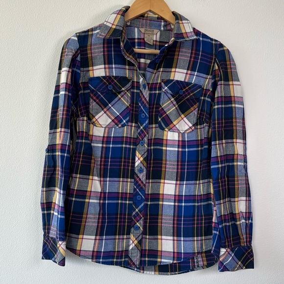 Used Like New Duluth Trading Flannel Button Down Size XS - Picture 1 of 3